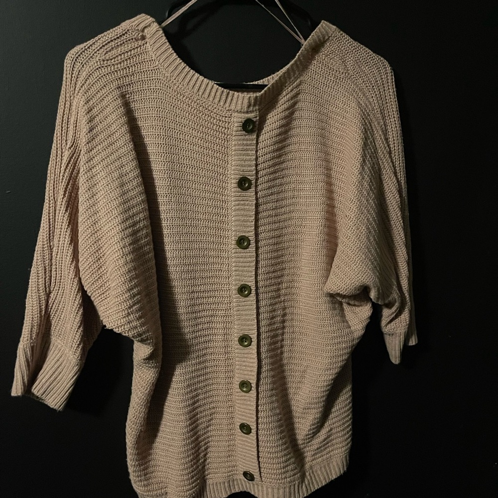 Masia Women's Cream Button-Up Sweater - Picture 3 of 7